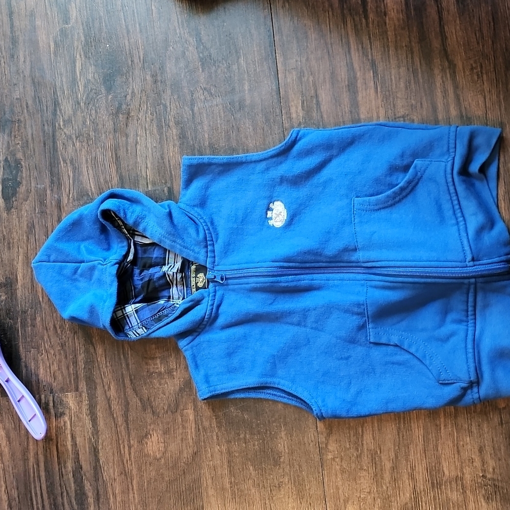 Blue Hooded Vest